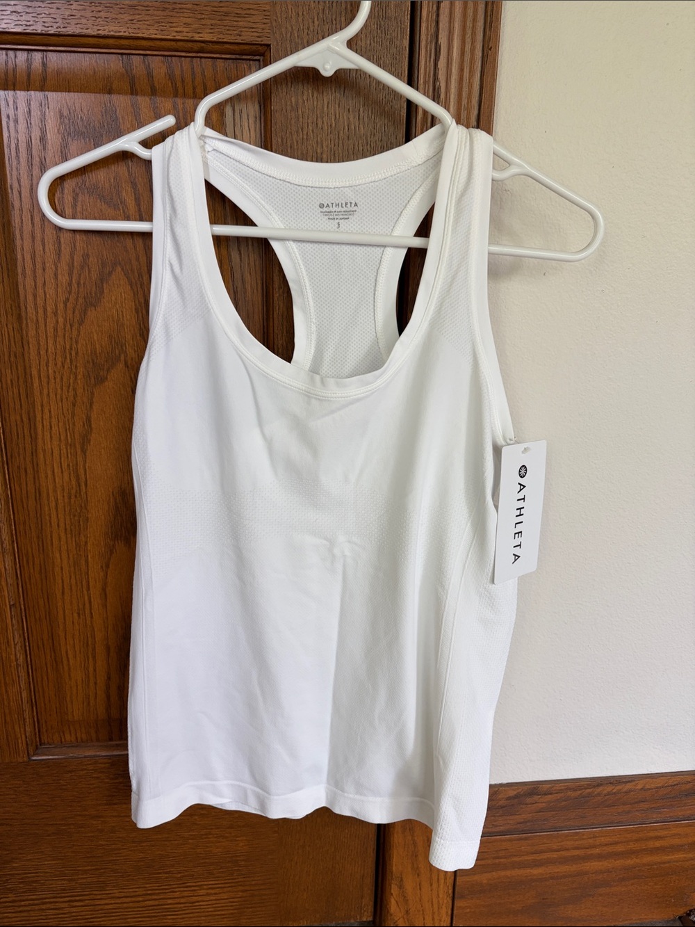 Athleta White Racerback Performance Tank